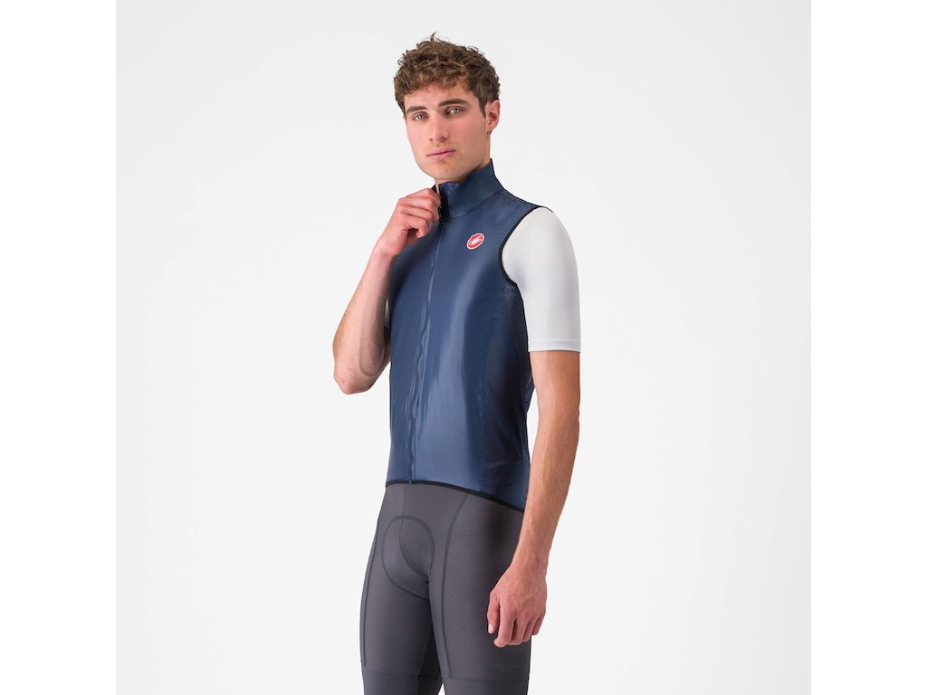 Castelli Aria Vest - Cykelvest - Belgian Blue - L