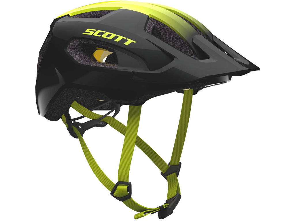 SCOTT Supra Plus - Cykelhjelm - Black/Radium Yellow - Str. 52-57 cm