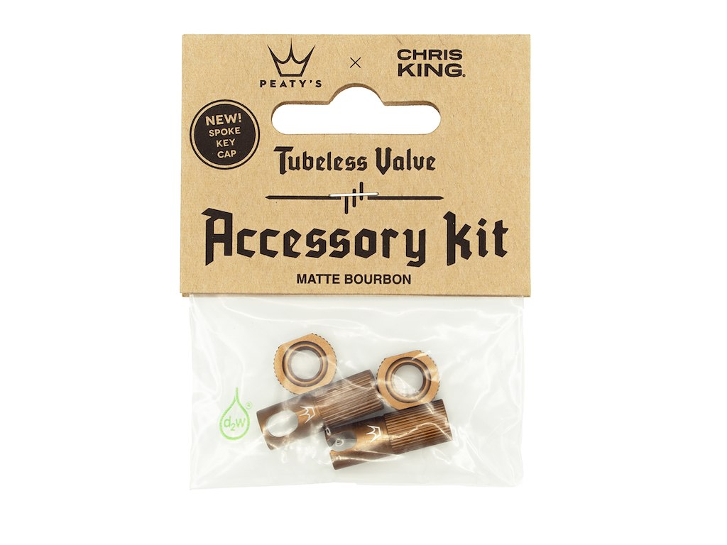 Peatys x ChrisKing Tubeless Ventil Kit Bourbon