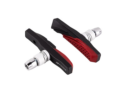 FORCE bremsesko V-bremser 70 mm lange sort-rød