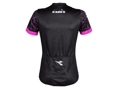 Diadora Agnes - Cykeltrøje med korte ærmer - Dame -  Sort m. Pink