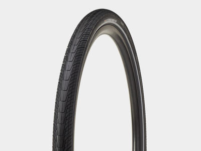 Bontrager H2 Hard Case Lite - Kanttrådsdæk til hybrid cykler - 700x45c - Sort refleks