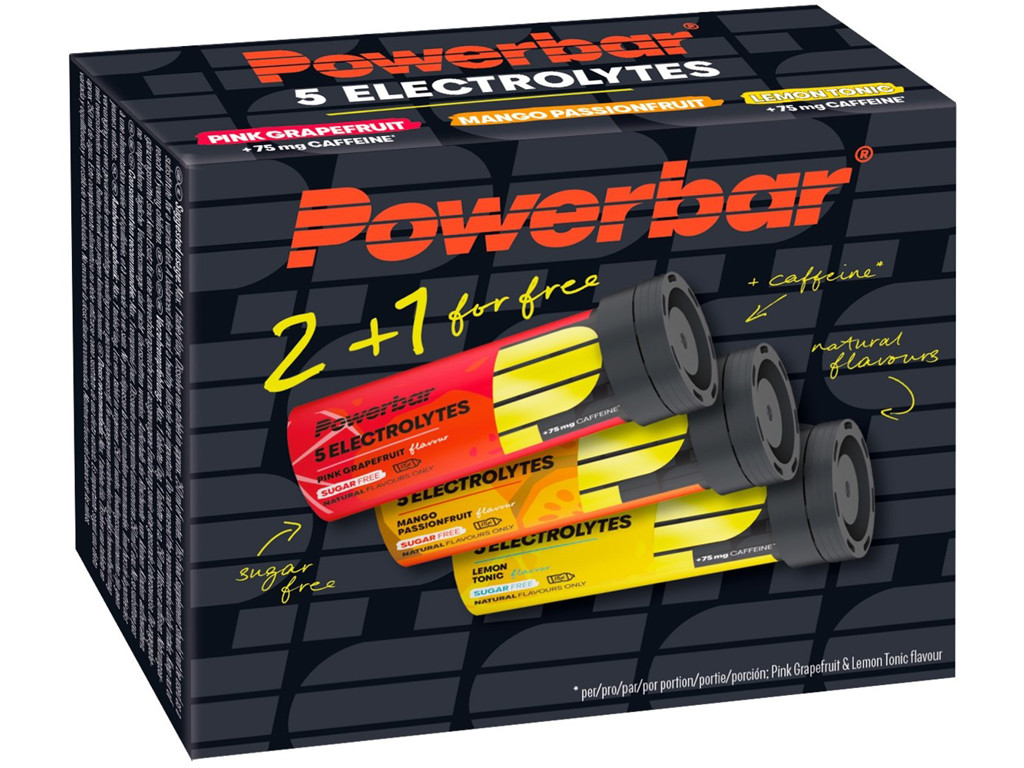 Powerbar Elektrolytes Tabs - 2+1 Rør - Mango/Lemon/Pink Grape