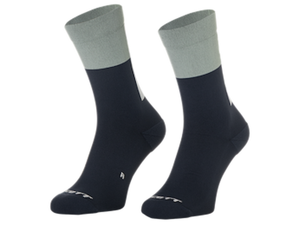 SCOTT Crew Block Stripe - Cykelstrømper - Mørkeblå/Grå - Str. 36-38 (S)