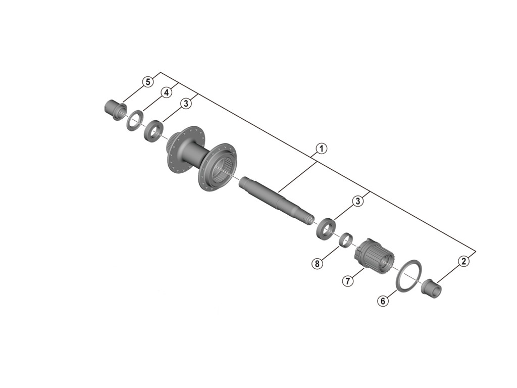 Shimano MT410 - Aksel sæt E-Thru til bagnav 12 gear - Disk center lock - 142mm - FH-MT410