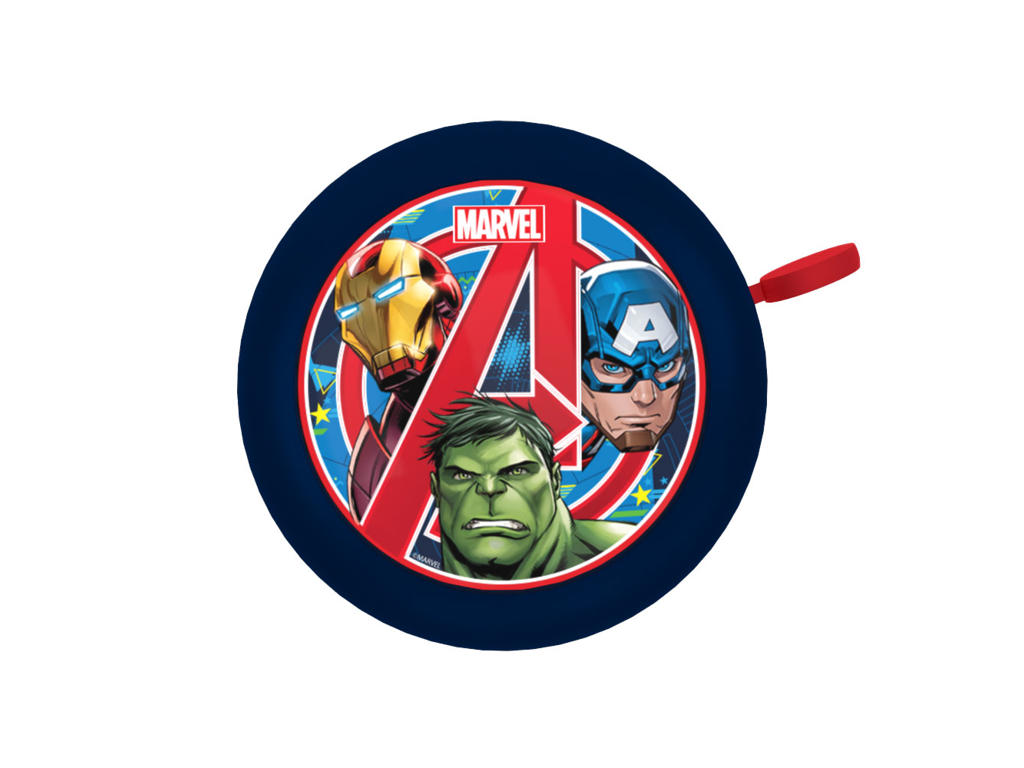 Seven - Avengers - Ringeklokke til børnecykel - Blå/rød -  Str. Ø55mm