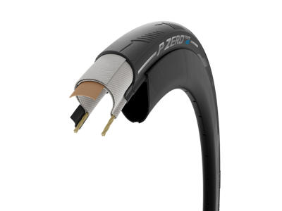 Pirelli P ZERORace 4S - Road foldedæk 700x26-28c - Sort/Blå