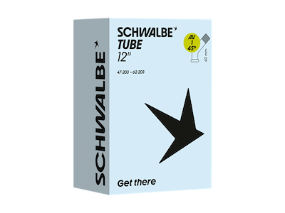 Schwalbe slange 12" (47/62-203) med 45 graders bøjning Autoventil AV1