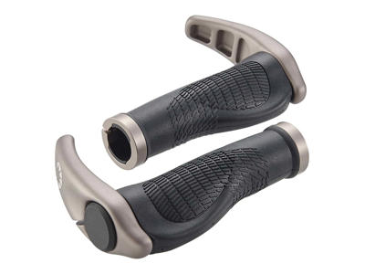 Bike Attitude Håndtag - Ergonomiske - Sort - 136 mm med gel og barends