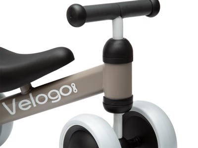 Velogo - Løbecykel fra 1 år - 4 hjul - Mat grå/brun
