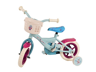 Volare Disney Frozen 2 Børnecykel - 10" med støttehjul  - Blå/Lilla 