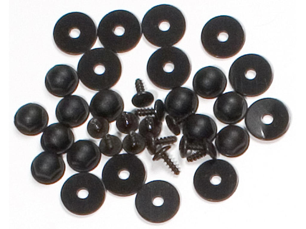 Ortlieb skruesæt universelt, 12 skruer og plastik møtrikker