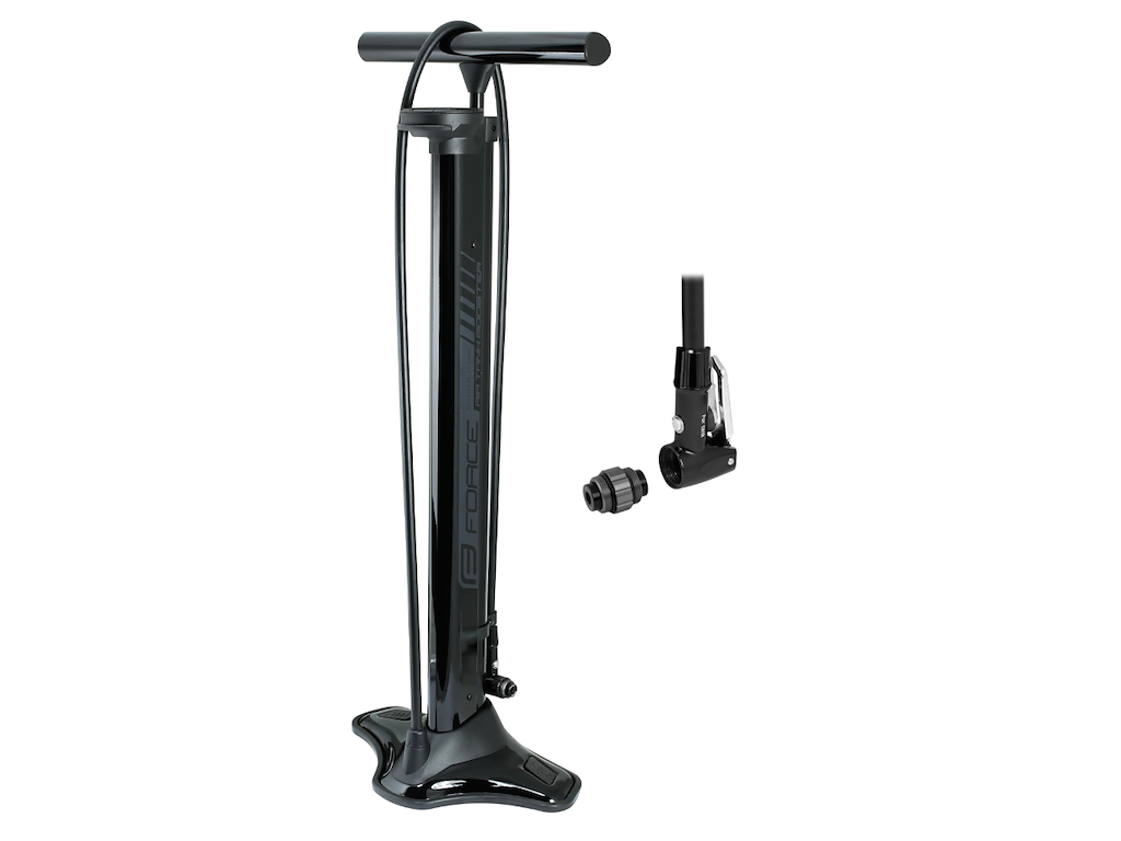 FORCE Air Tank Booster Fodpumpe - Med Manometer - 18 Bar/260 PSI - Sort