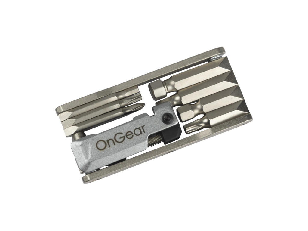 OnGear - Multitool - 9 funktioner - Med kædeadskiller - Blank
