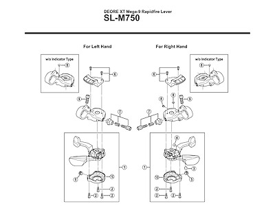 Shimano justeringsbolt for kabel model SL-M570 og SL-M750