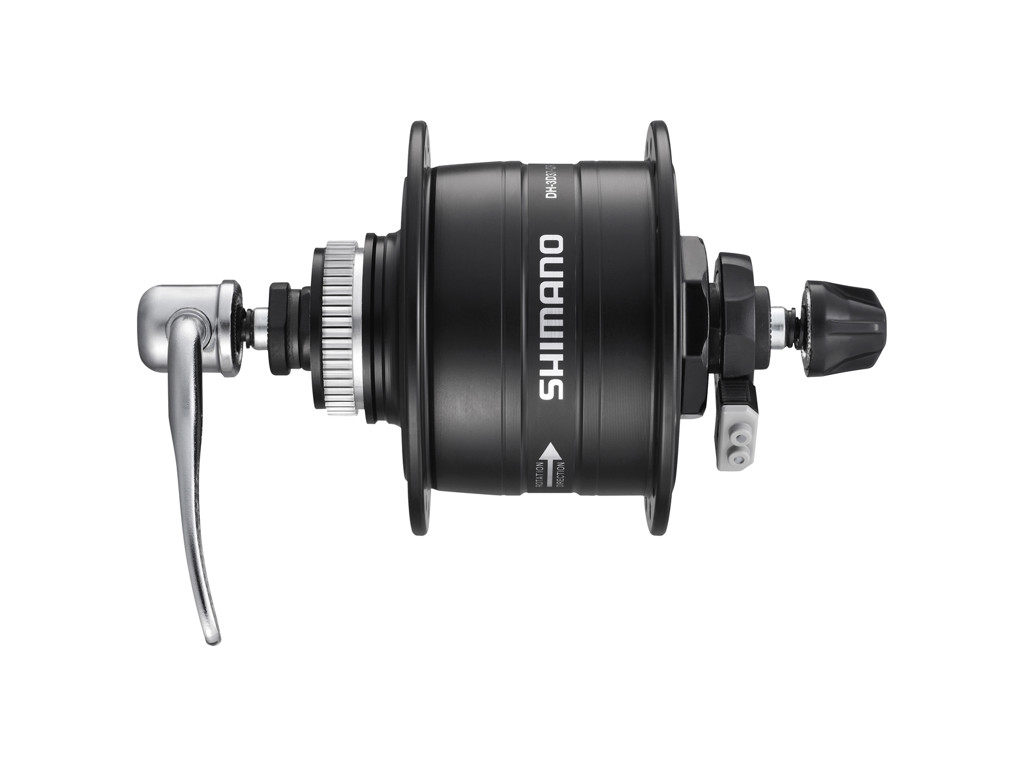 Shimano Dynamo fornav - Sort - DH-3D72AS 6V/3,0W - Med Quick Release