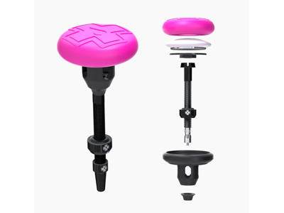Muc-Off Tubeless Tag Holder  - Holder til Apple Airtag - 44 mm - Sort/Pink