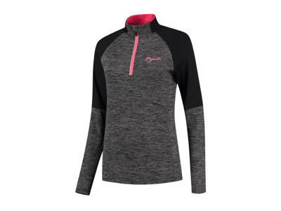 Rogelli Enjoy - Sports T-shirt Dame - Lange ærmer - Melange sort pink