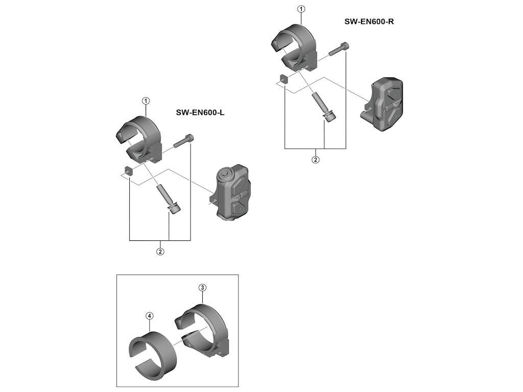 Shimano monteringsbolt og møtrikker til kontakt model SW-EN600