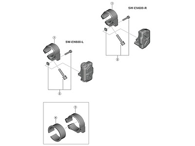 Shimano monteringsbolt og møtrikker til kontakt model SW-EN600