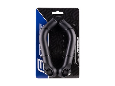 FORCE bar ends B4.5  14,5 cm lang aluminium- mat sort