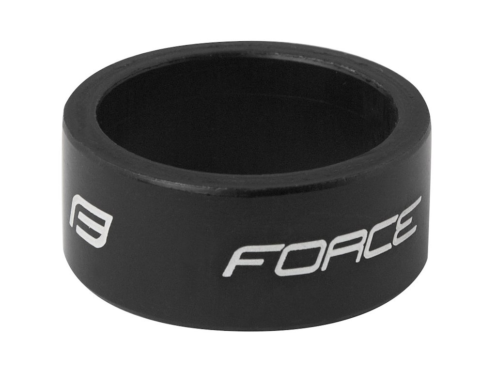 FORCE spacer til headset 1 1/8'' AHEAD 15 mm aluminium - Sort