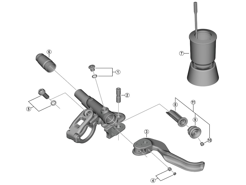 Shimano XTR Membranenhed til bremsegreb model BL-M9100