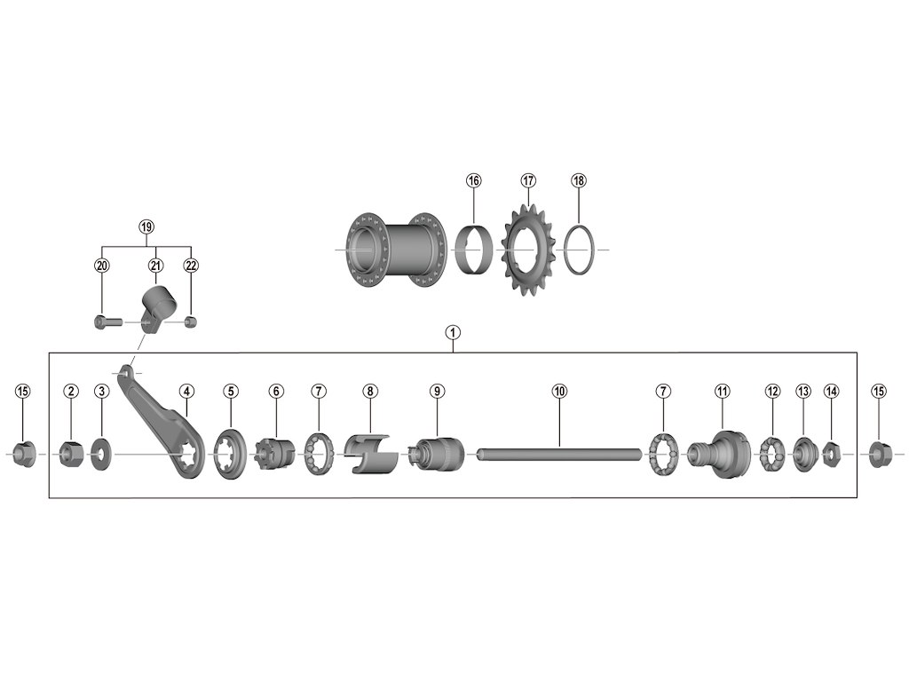 Shimano konus til bagnav model CB-E110