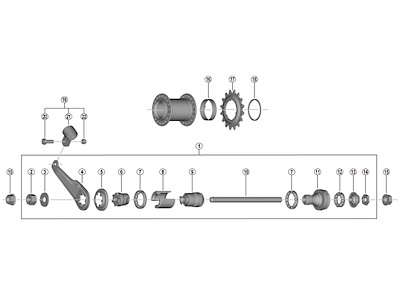 Shimano konus til bagnav model CB-E110