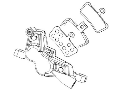 SRAM Rival AXS E1 Bremsekaliber til flat mount