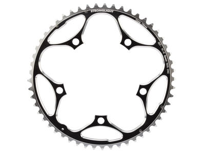 Stronglight klinge - 53 tænder - ø130 - 5 huls - Zicral Alu - Sort/sølv