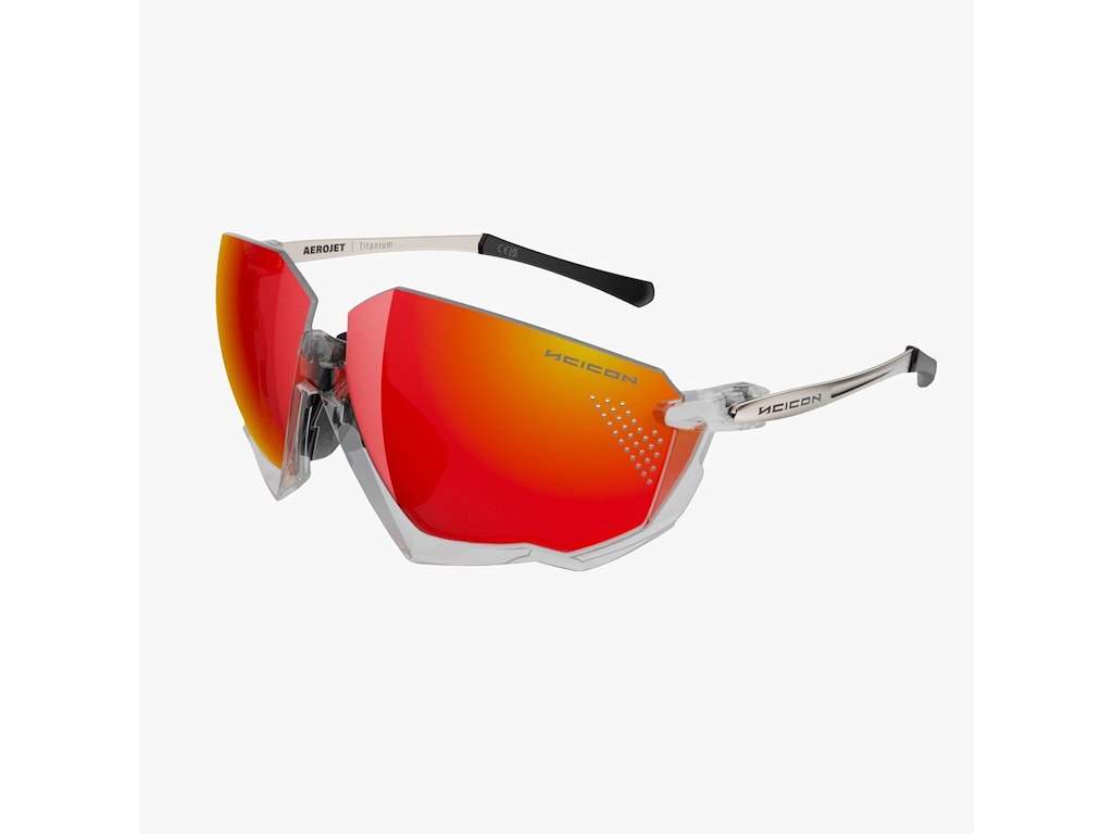 Scicon Aerojet Titanium cykelbriller Crystal Gloss Multimirror Red Scicon Aerojet Titanium cykelbriller Crystal Gloss Multimirror Red