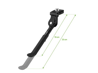 FORCE støtteben center justerbar 12-20" i aluminium - Sort