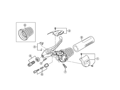 Shimano Nexus 8 - Dæksel til revo greb model SB-8S20