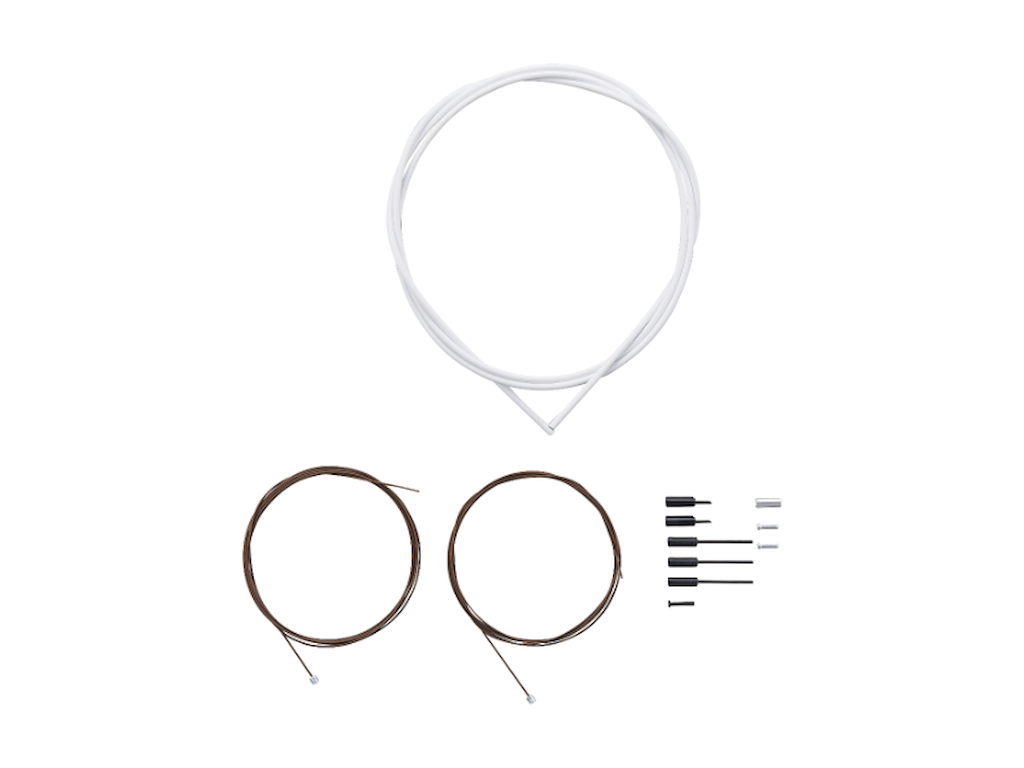 Shimano Gearkabel sæt Road - OT-SP41 Polymer Coated - Hvid
