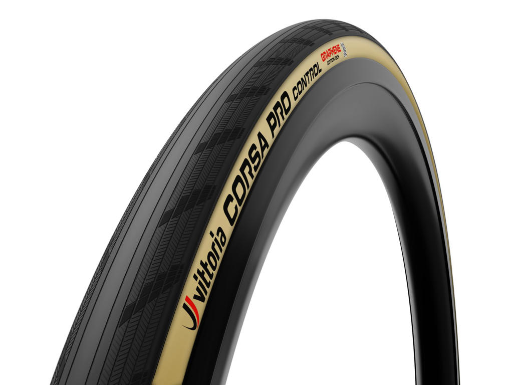 Vittoria Corsa Pro Control - Road foldedæk tubeless - 700x26-34c - Sort/Brun