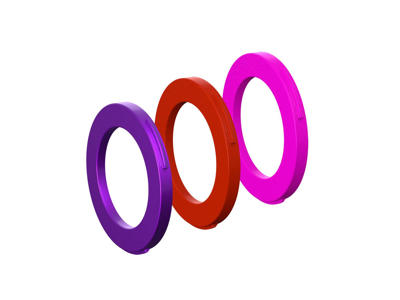 Magura - Cover-Kit - Til 4-stemplet Kalibre - Lilla/Rød/Pink