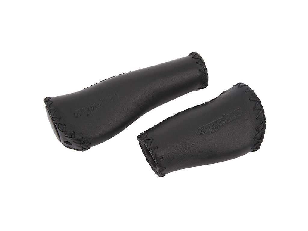 Ergotec Monaco Håndtag i læder ø22,2mm/135/92mm bred - Sort