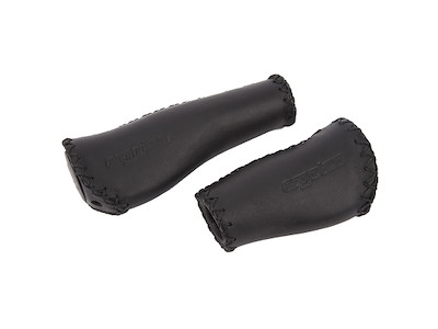 Ergotec Monaco Håndtag i læder ø22,2mm/135/92mm bred - Sort