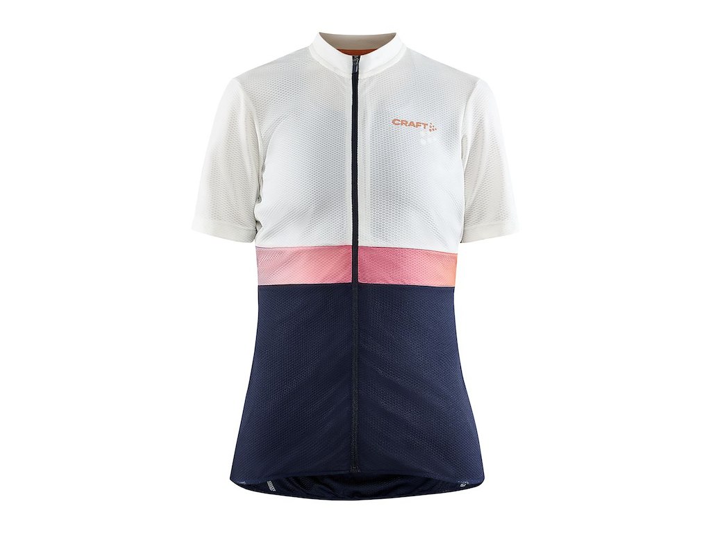 Craft Core Endur Jersey - Korte ærmer - Dame - Hvid/Mørkeblå/Pink - Str. L