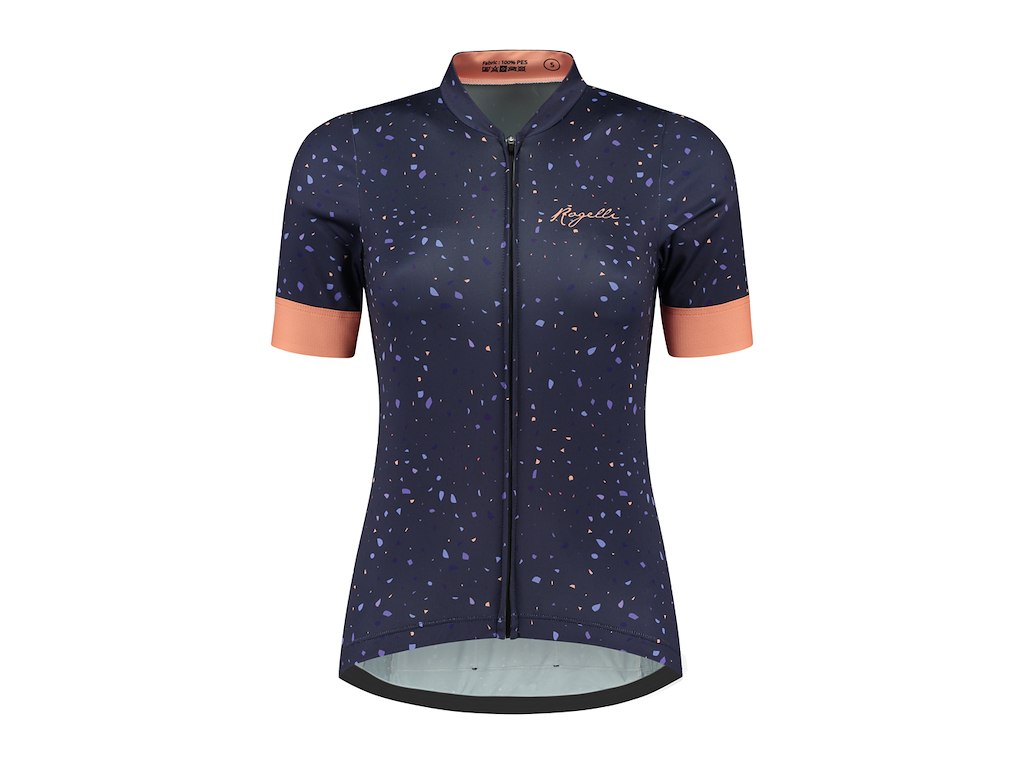 Rogelli Terrazzo Kortærmet Jersey til kvinder Lilla Pink Størrelse XL