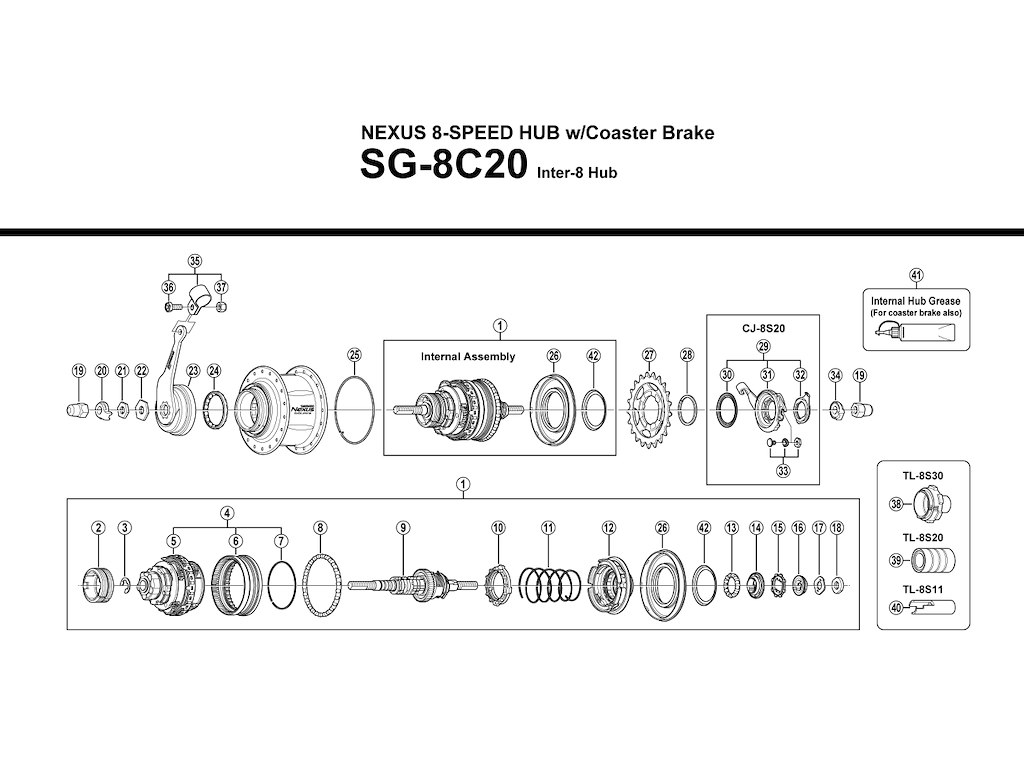 Shimano Nexus 7 - Stop møtrik for SG-7C20