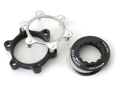 XLC Adapter kit til Rotor - Centerlock til 6-huls - Sort/sølv