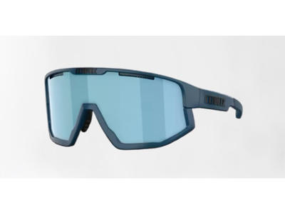 Bliz Fusion Small (25) - Cykelbriller - Smoke Mirro/Ice Blue Lens - Mat Blå