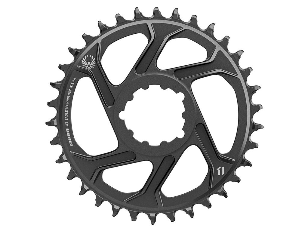 Sram Eagle - Klinge 34 tands rund - 1 x 12 gear - Direct Mount - 3 mm offset - Sort