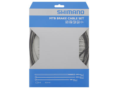 Shimano Bremsekabelsæt - MTB Rustfri - For-og bagbremsekabel komplet - Sort