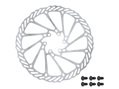FORCE 2 bremseskive 180 mm 6 huls sølv