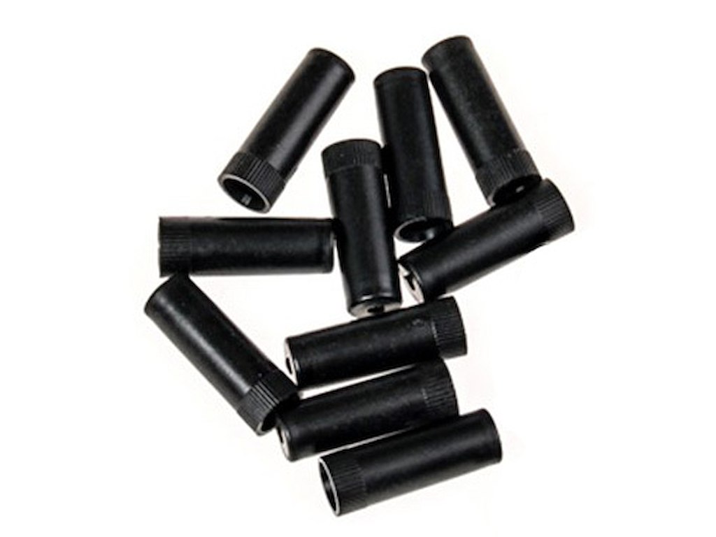 Connect endestop for yderkabel - ø4 mm. - 10 stk - Sort