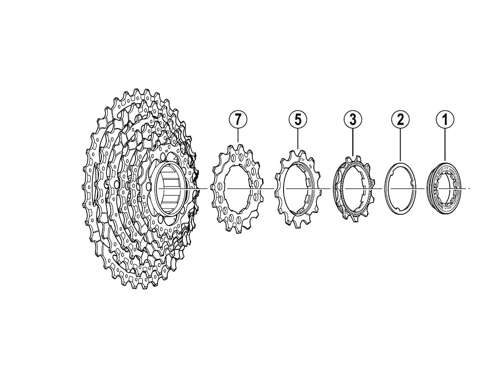Shimano klinge 13 tands til kassette CS-M750AS pos. 2 