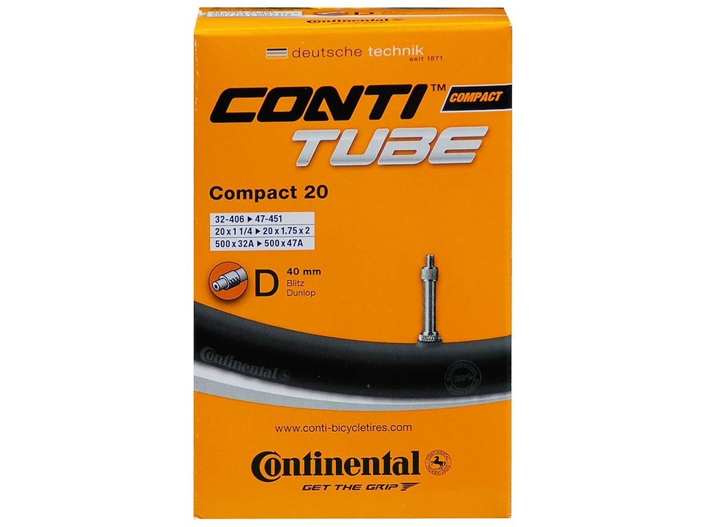 Continental 20 Slange 32/47-406/451 med 40mm dunlop ventil"